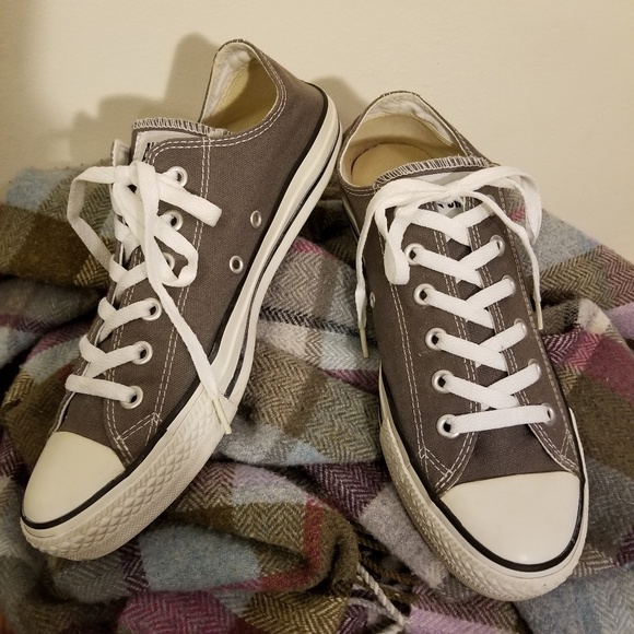 Converse Shoes - Converse grey canvas low top
